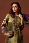 3 Piece Embroidered Pure Charmeuse Silk Suit
