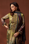 3 Piece Embroidered Pure Charmeuse Silk Suit