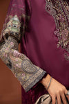 3 Piece Embroidered Pure Charmeuse Silk Suit