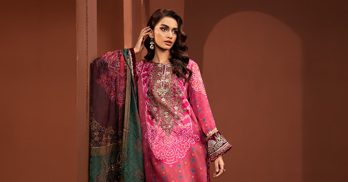 3 Piece Embroidered Pure Charmeuse Silk Suit