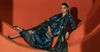 3 Piece Printed Satin Silk Suit