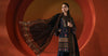 3 Piece Printed Satin Silk Suit