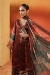 3 Piece Embroidered Satin Silk Suit