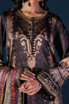 3 Piece Embroidered Satin Silk Suit