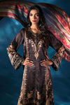 3 Piece Embroidered Satin Silk Suit