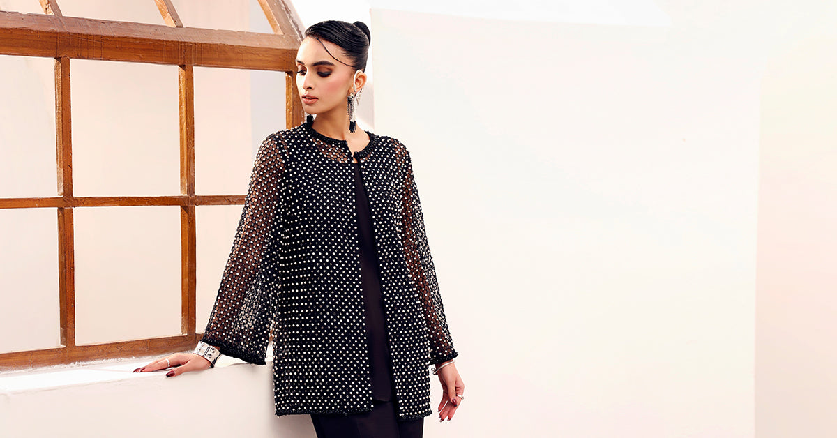 3 Piece Embroidered Organza Suit