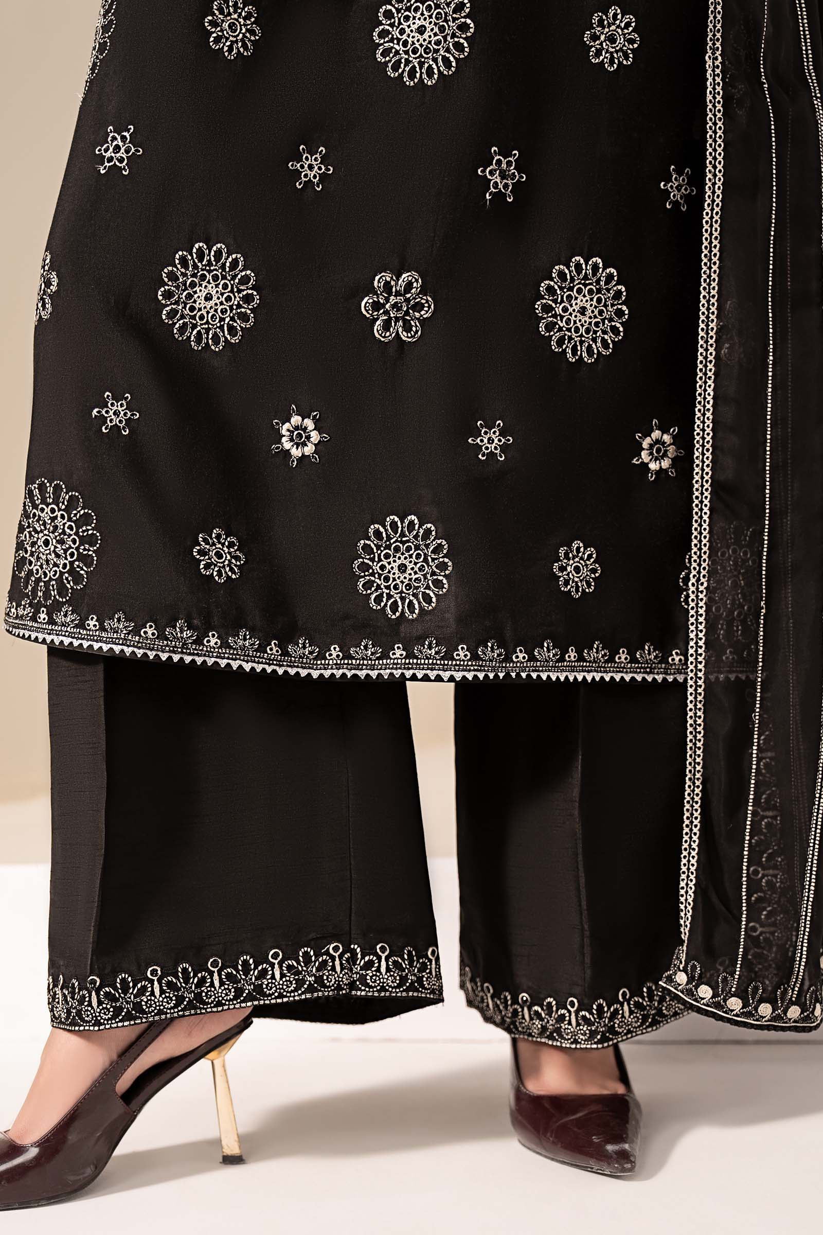 3 Piece Embroidered Tissue Staple Suit