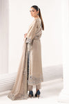 3 Piece Embroidered Self Tassel Silk Suit