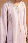 3 Piece Embroidered Raw Silk Suit