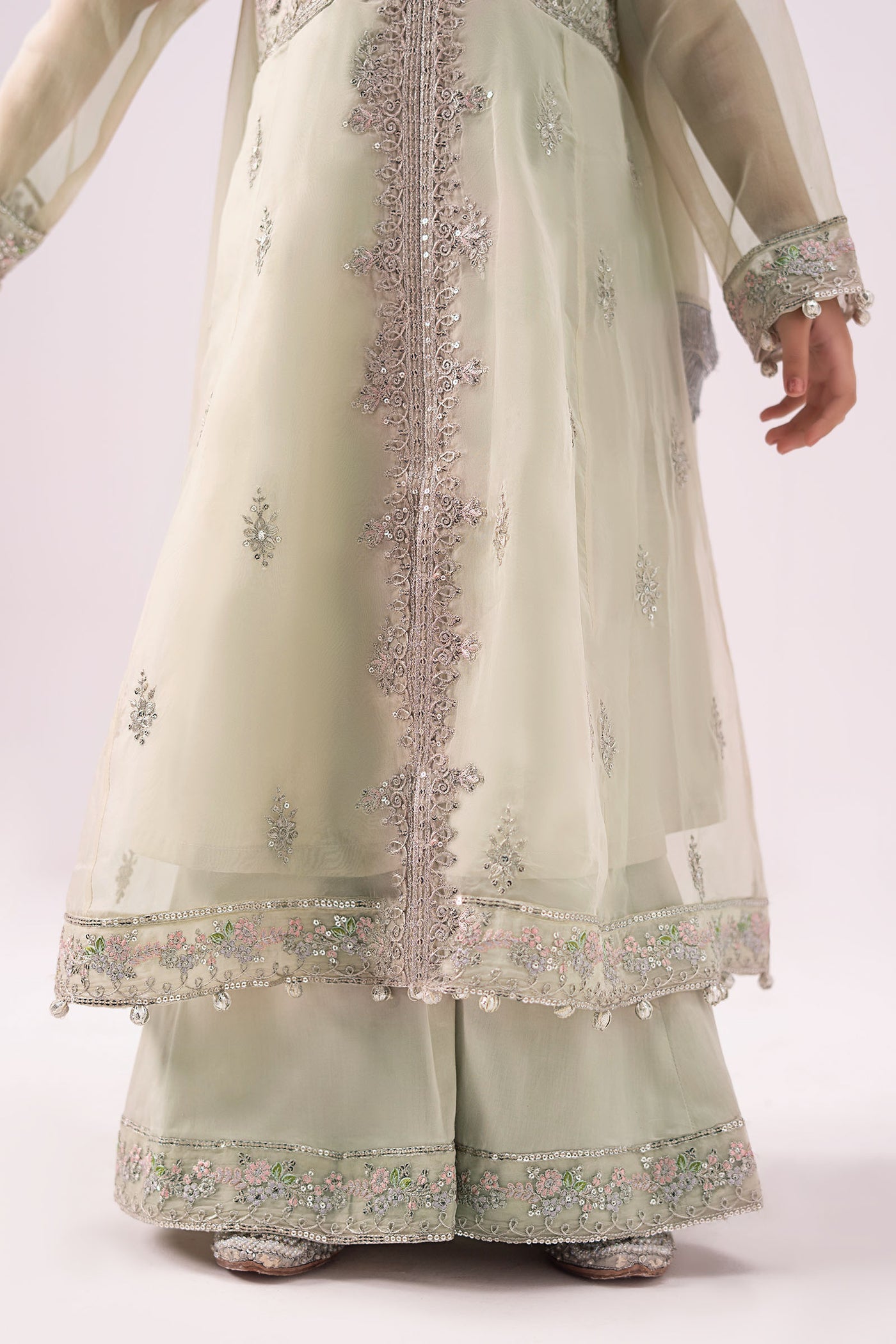 3 Piece Embroidered Organza Suit