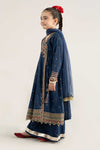 3 Piece Embroidered Raw Silk Suit