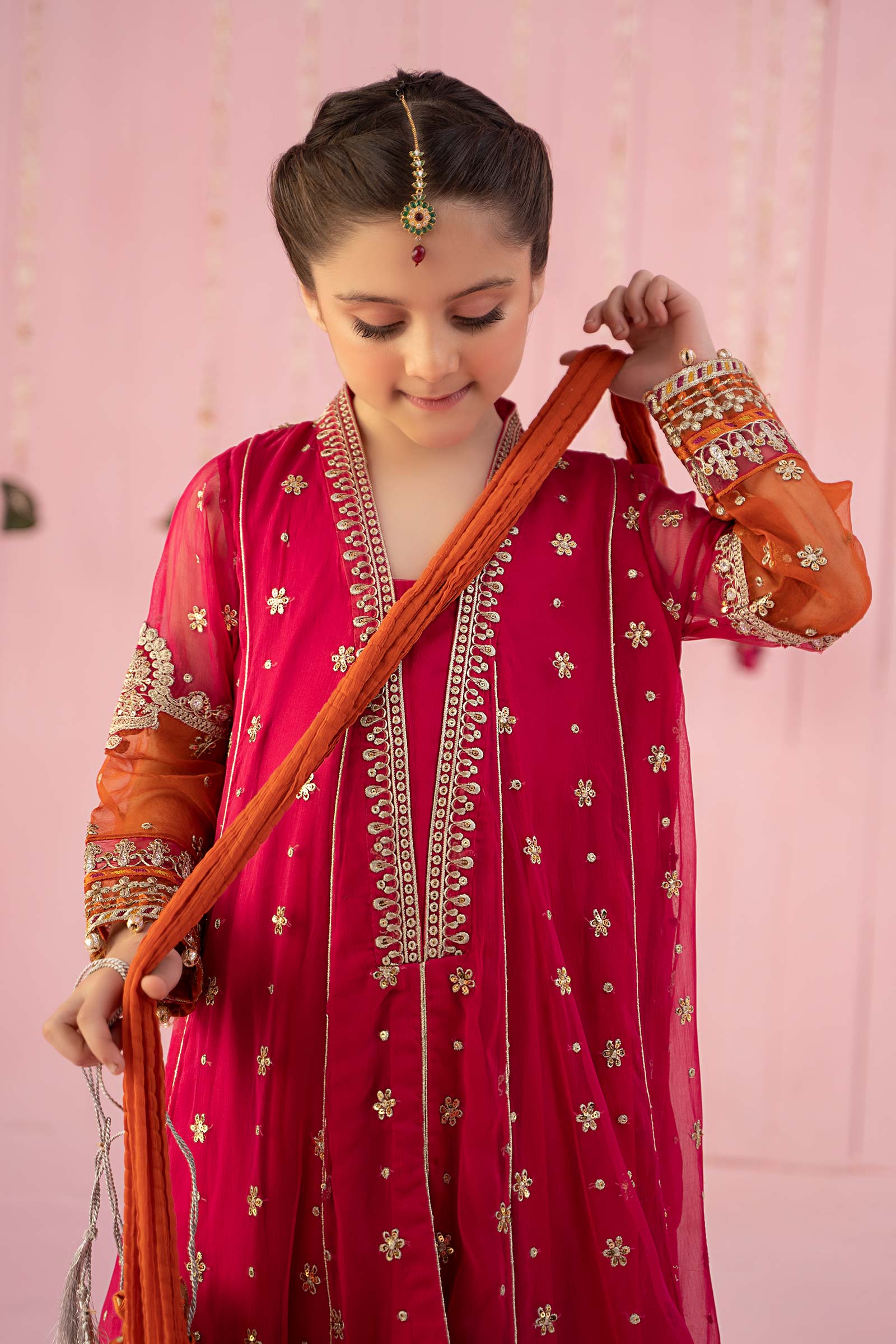 3 Piece Embroidered Chiffon Suit