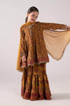3 Piece Embroidered Raw Silk Suit