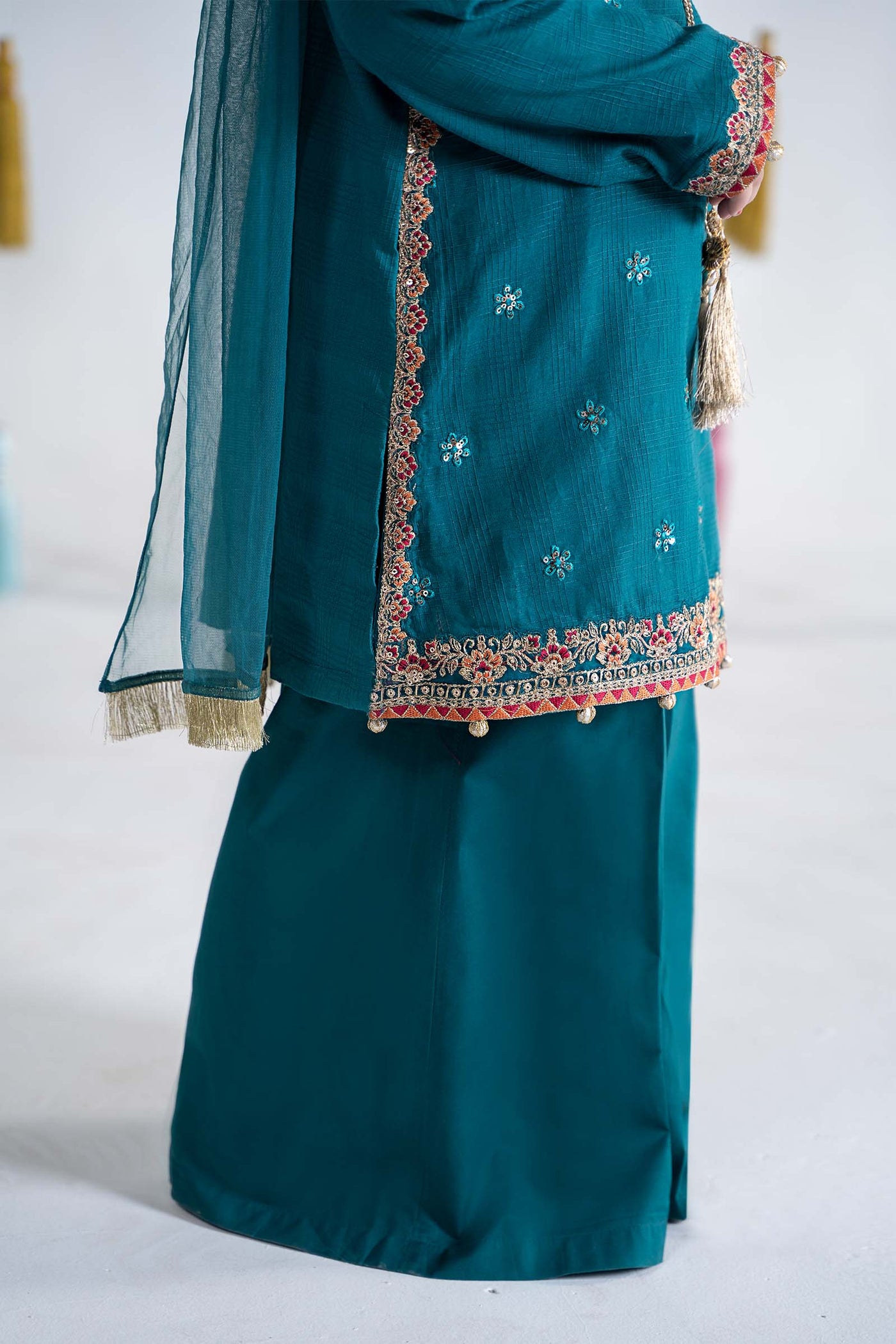 3 Piece Embroidered Doria Cotton Suit