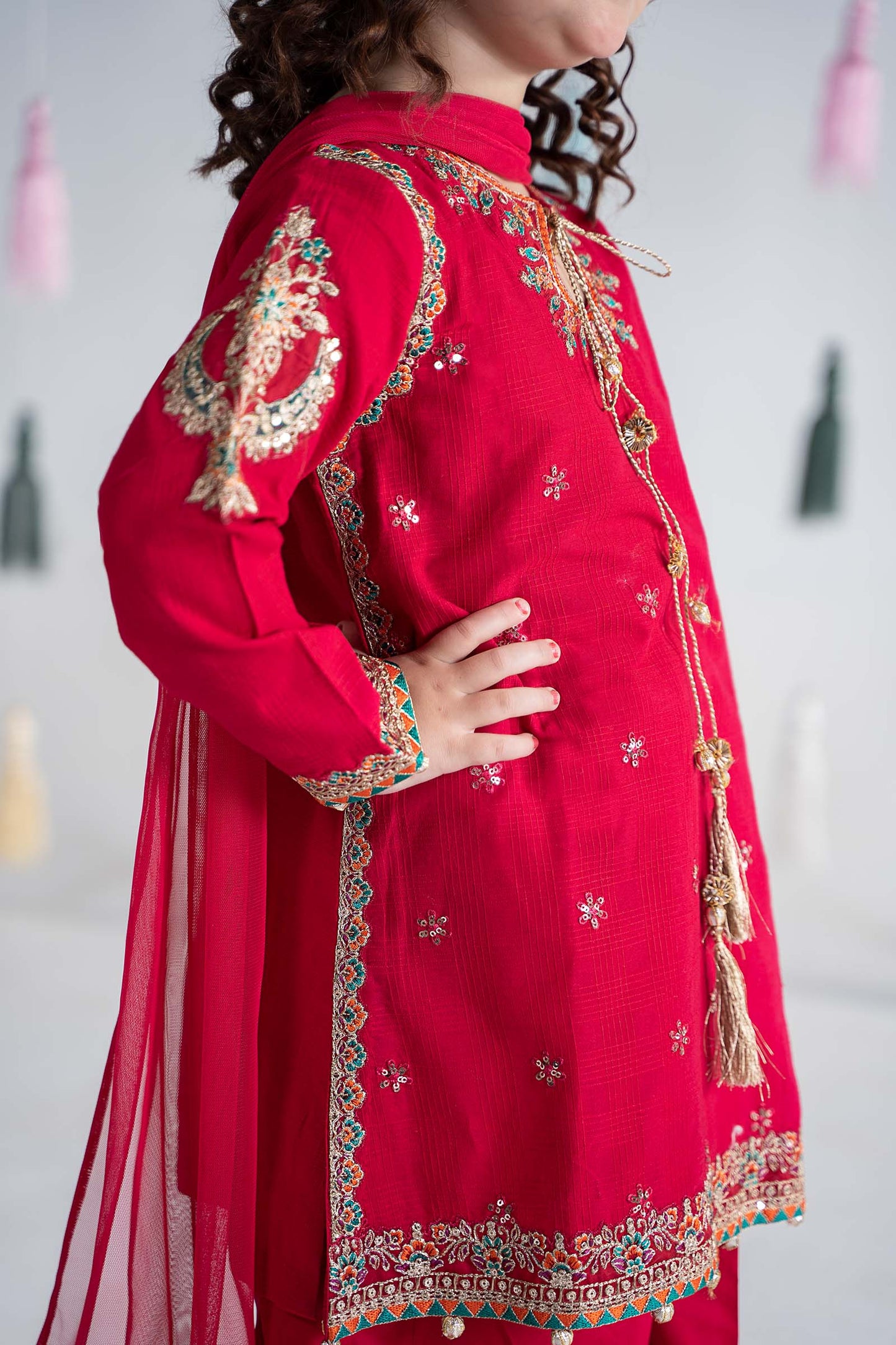 3 Piece Embroidered Doria Cotton Suit