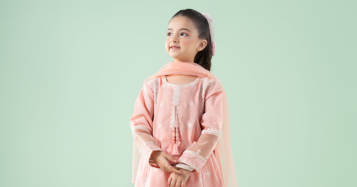 3 Piece Embroidered Dobby Suit