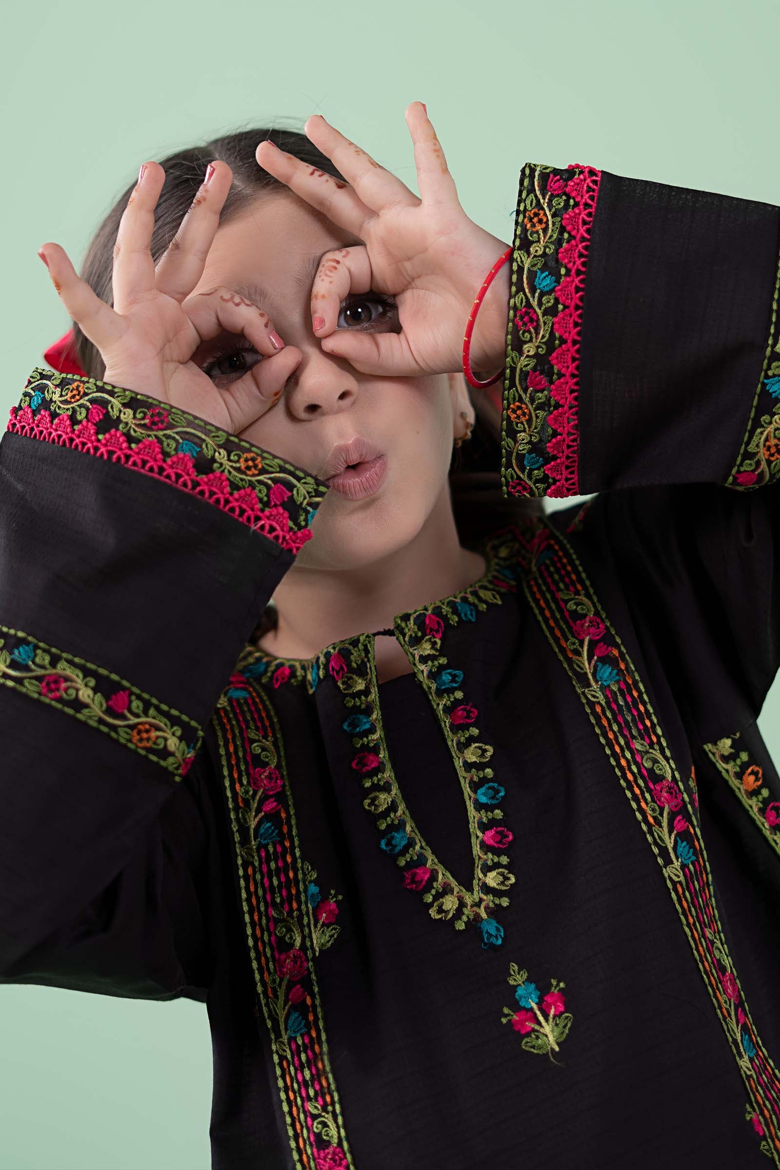 3 Piece Embroidered Dobby Suit