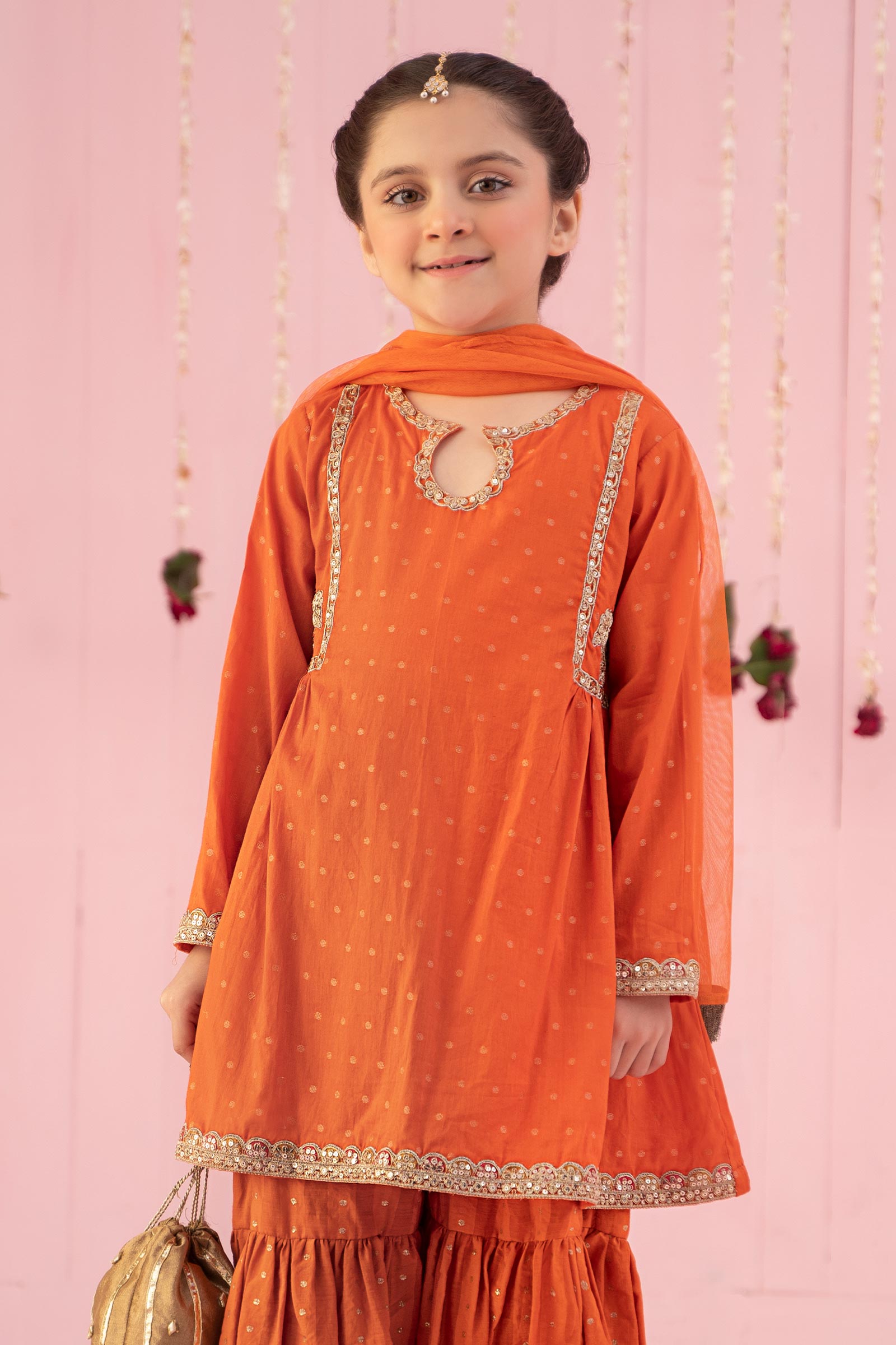 3 Piece Embroidered Jacquard Broshia Suit