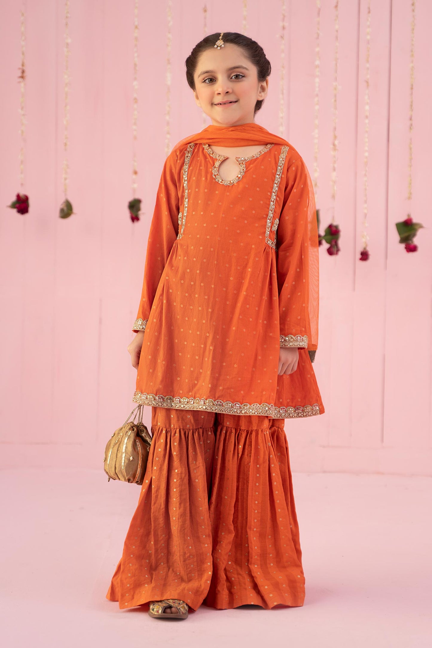 3 Piece Embroidered Jacquard Broshia Suit