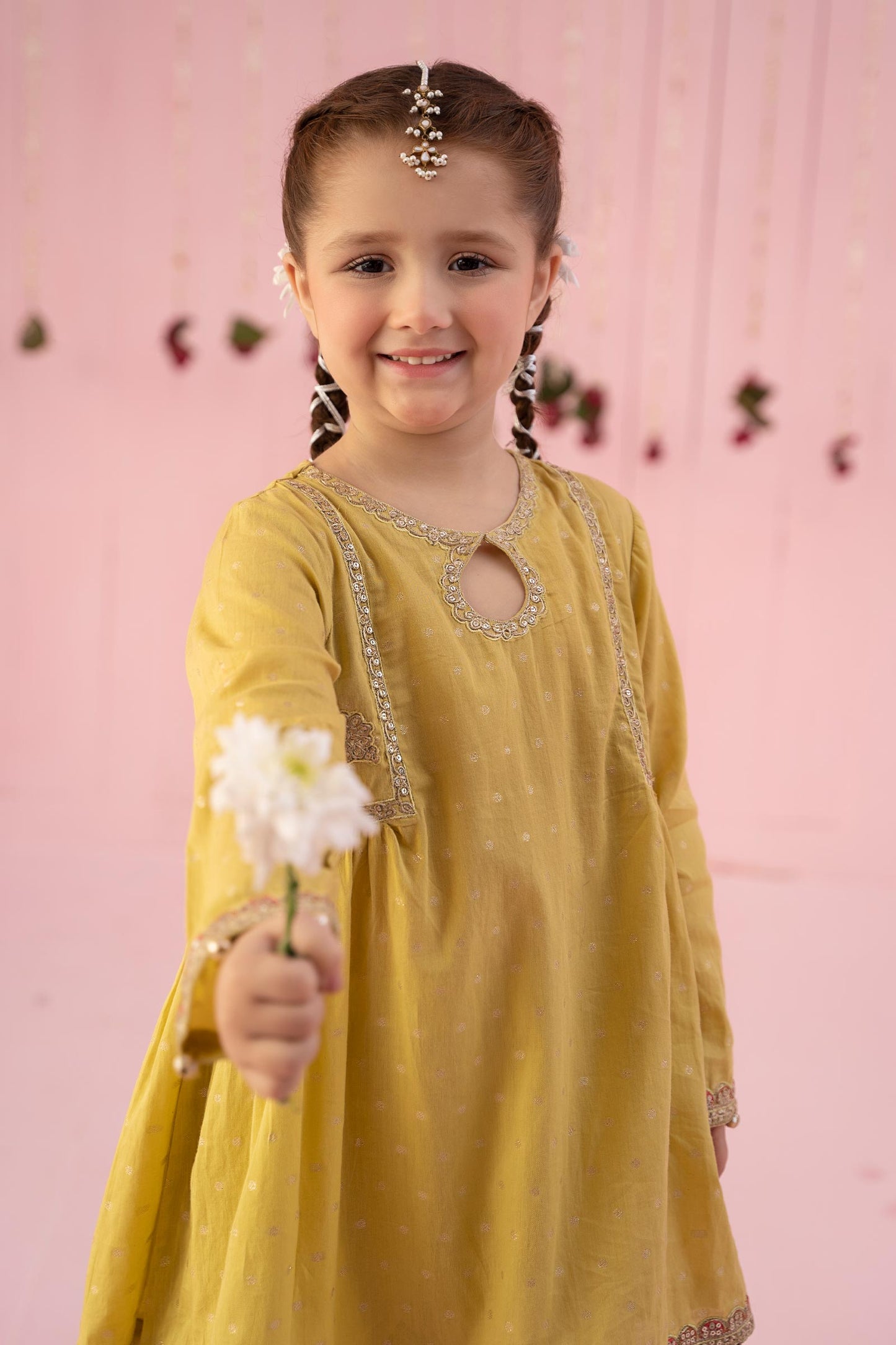 3 Piece Embroidered Jacquard Broshia Suit