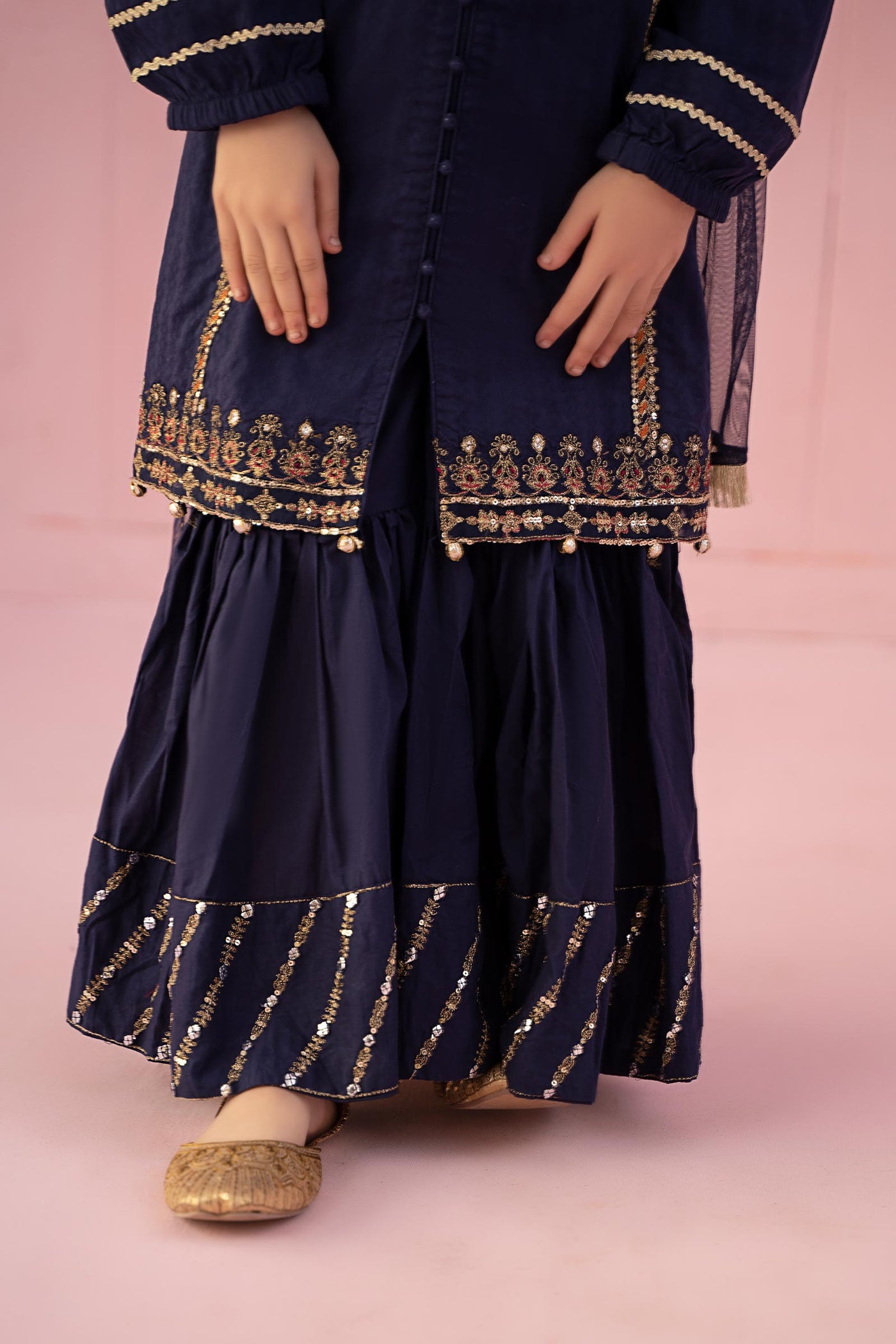 3 Piece Embroidered Dobby Suit | MKD-EF24-20