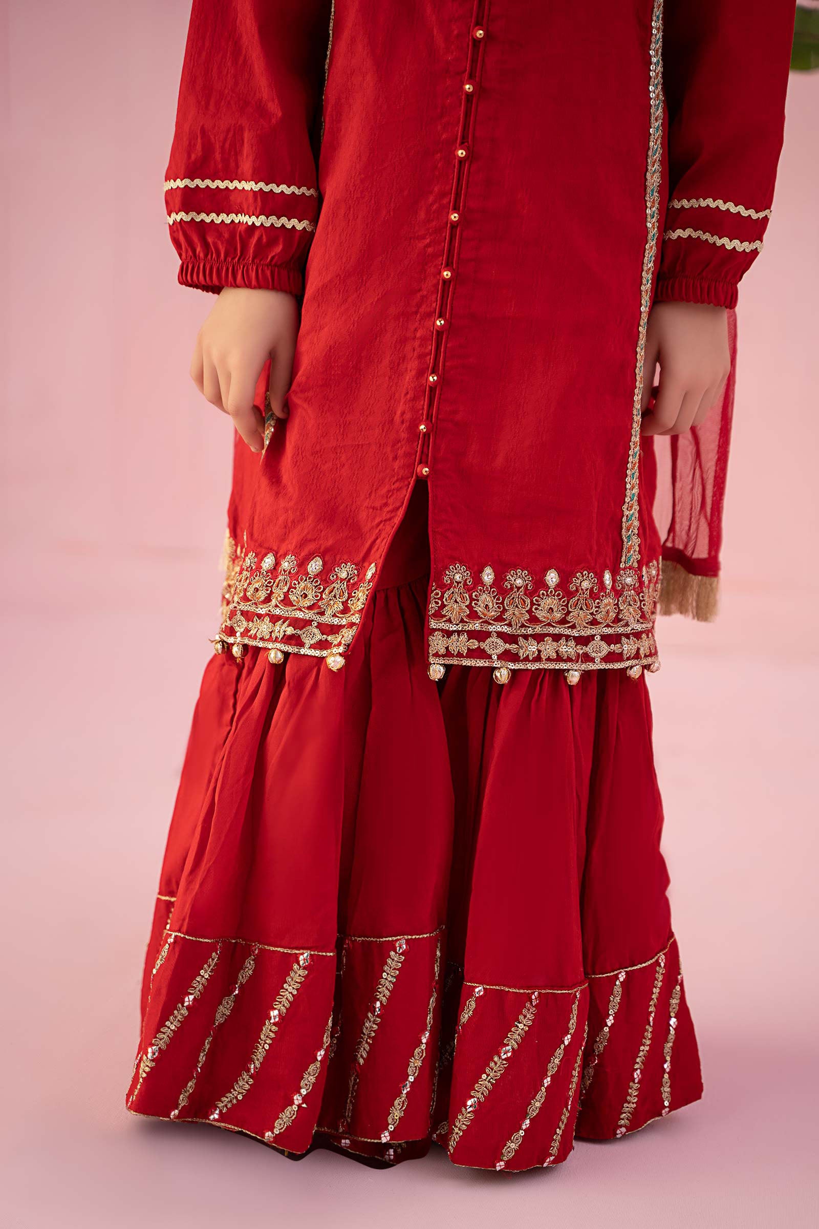 3 Piece Embroidered Dobby Suit