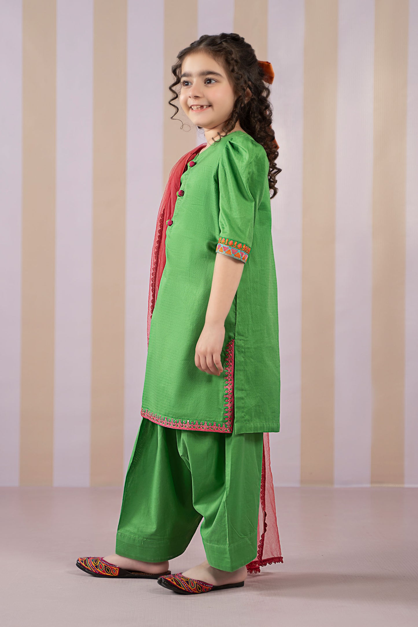 3 Piece Dyed Dobby Lawn Suit