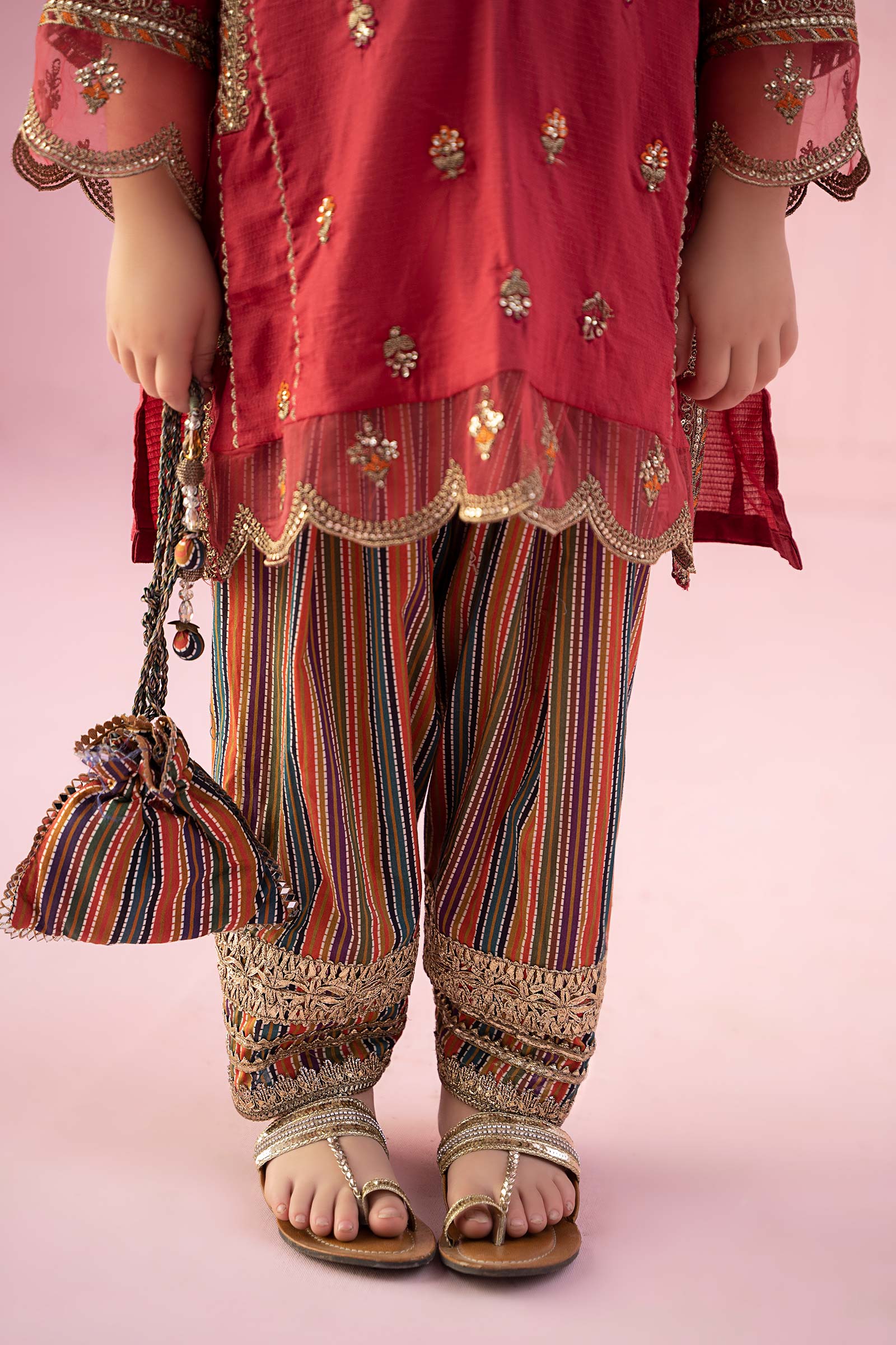 3 Piece Embroidered Dobby Suit