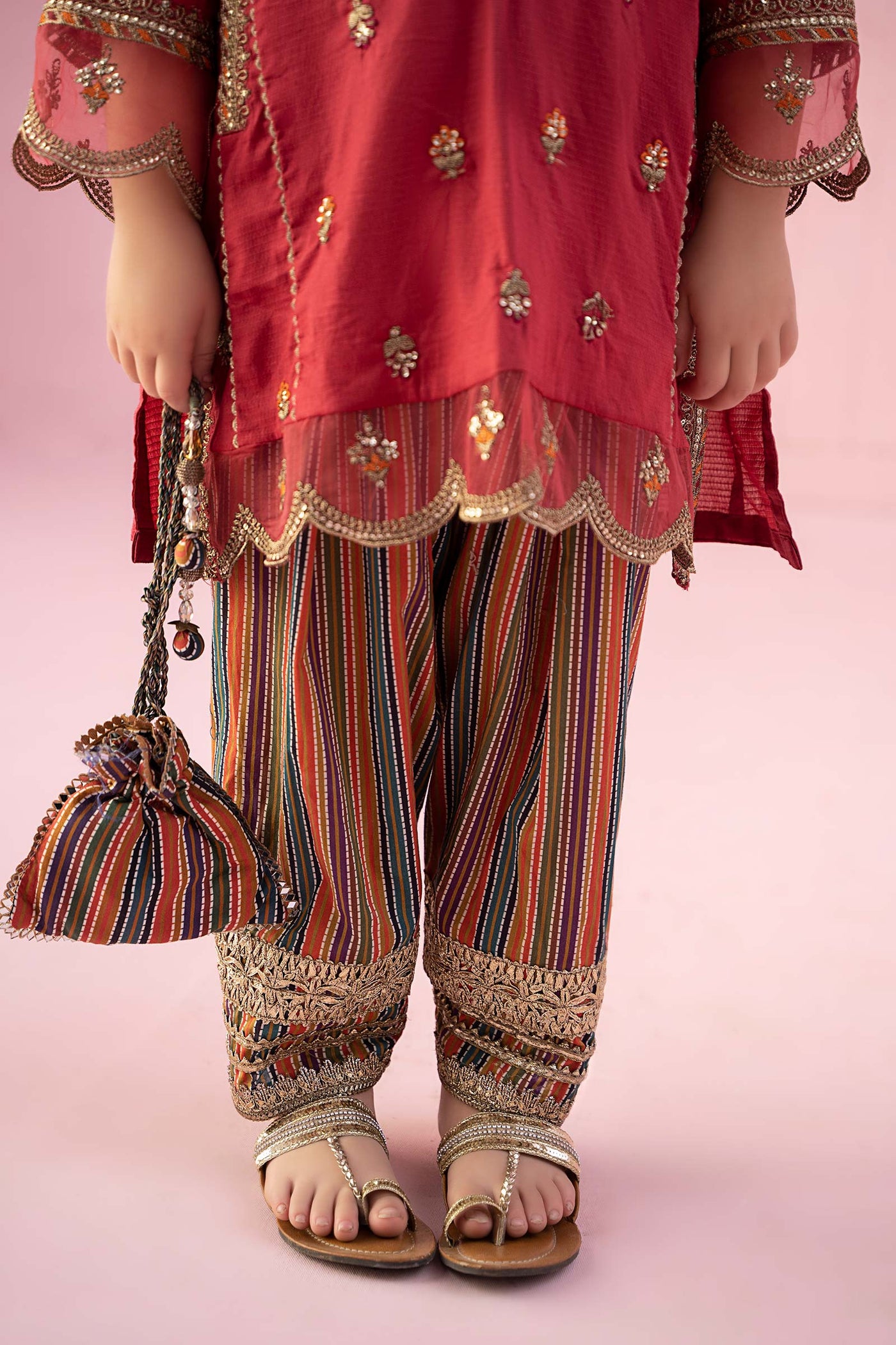 3 Piece Embroidered Dobby Suit