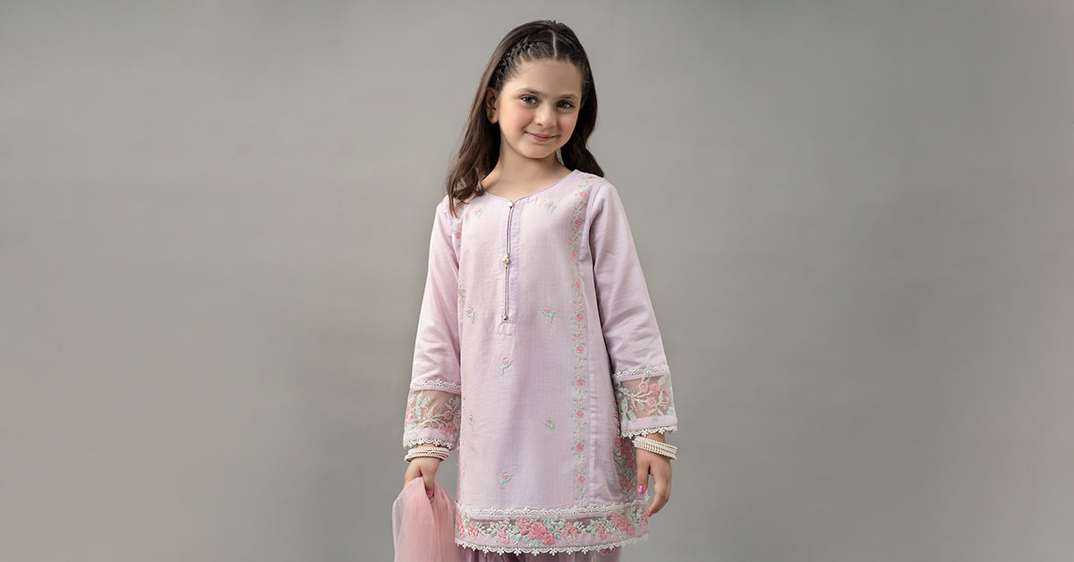 3 Piece Embroidered Dobby Lawn Suit