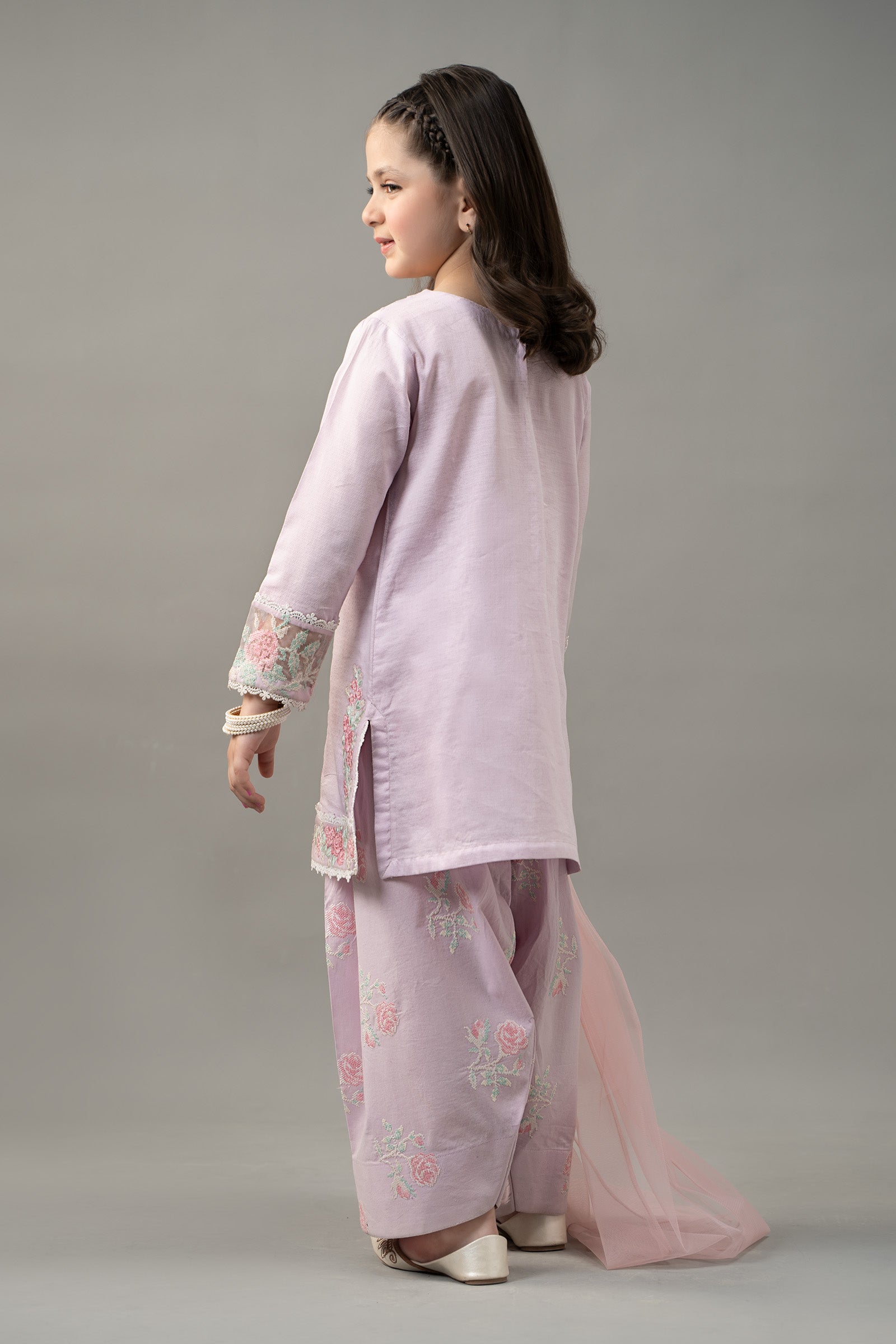 3 Piece Embroidered Dobby Lawn Suit