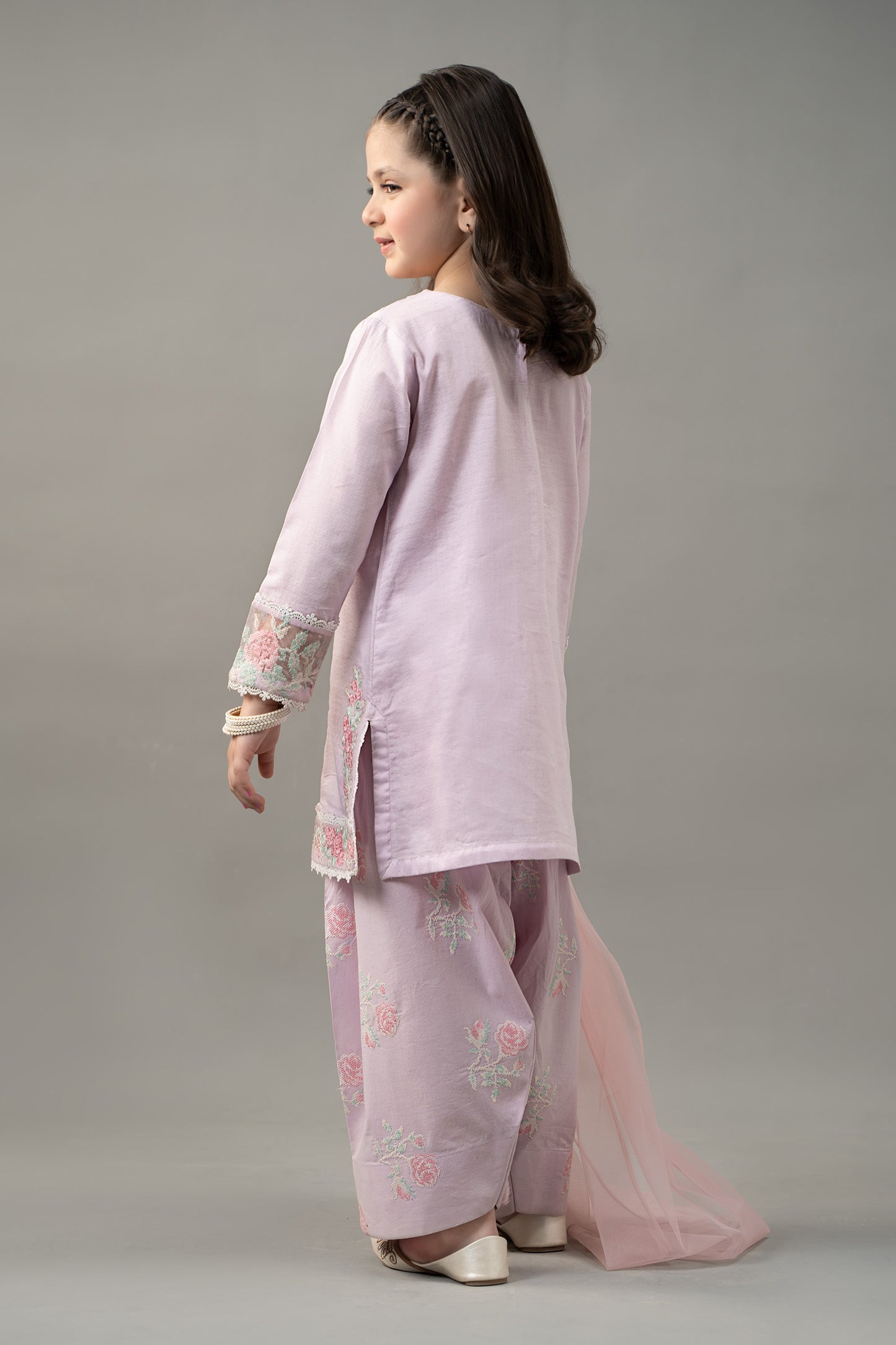 3 Piece Embroidered Dobby Lawn Suit