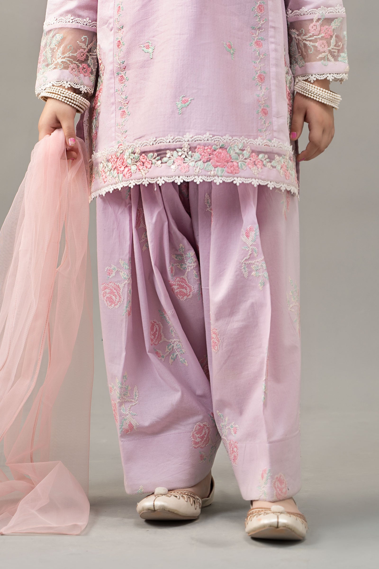 3 Piece Embroidered Dobby Lawn Suit