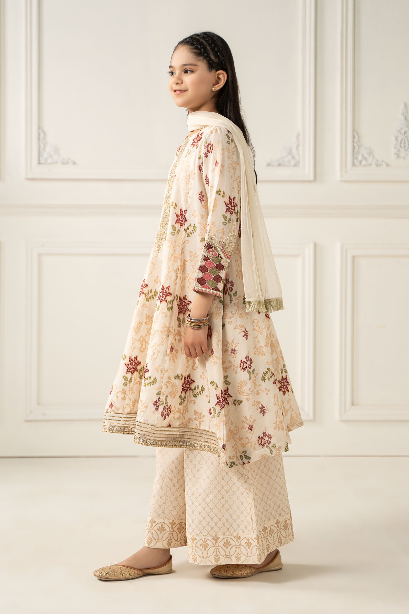 3 Piece Embroidered Suit