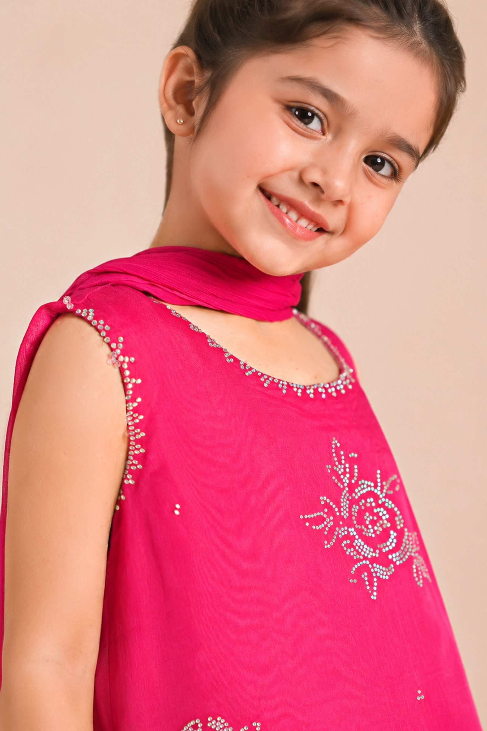 3 Piece Embroidered Organza Suit