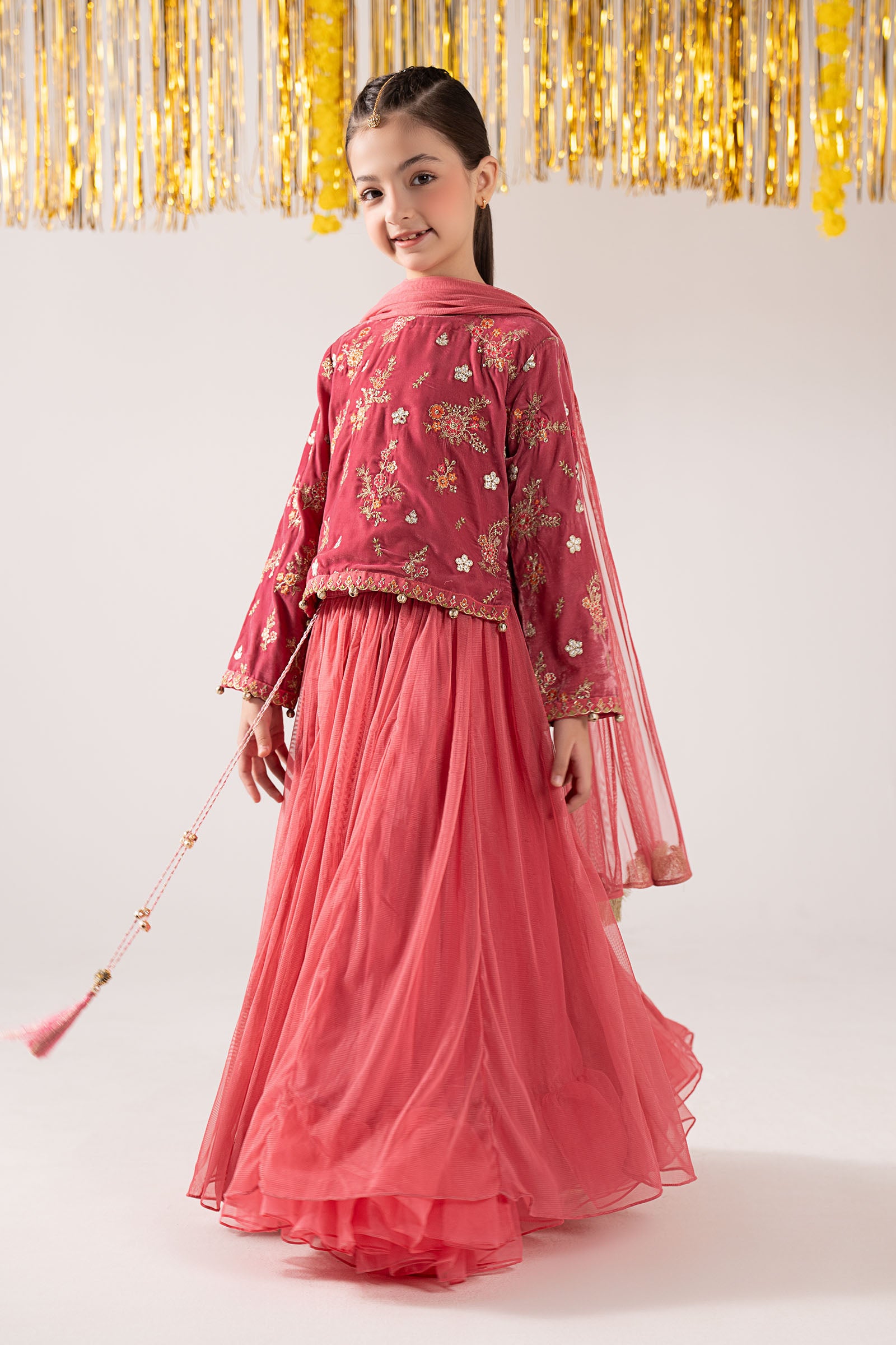 3 Piece Embroidered Velvet Suit