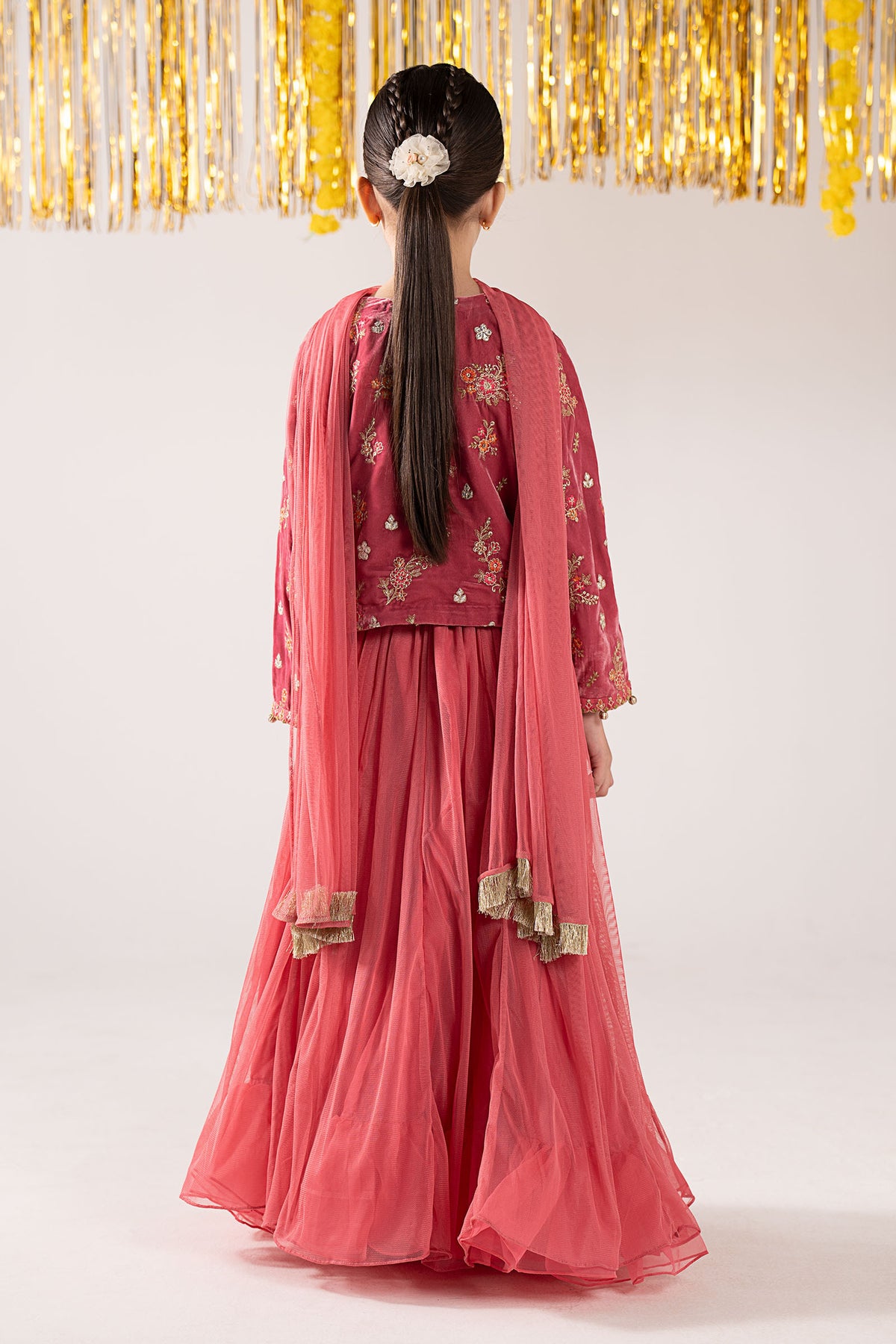 3 Piece Embroidered Velvet Suit