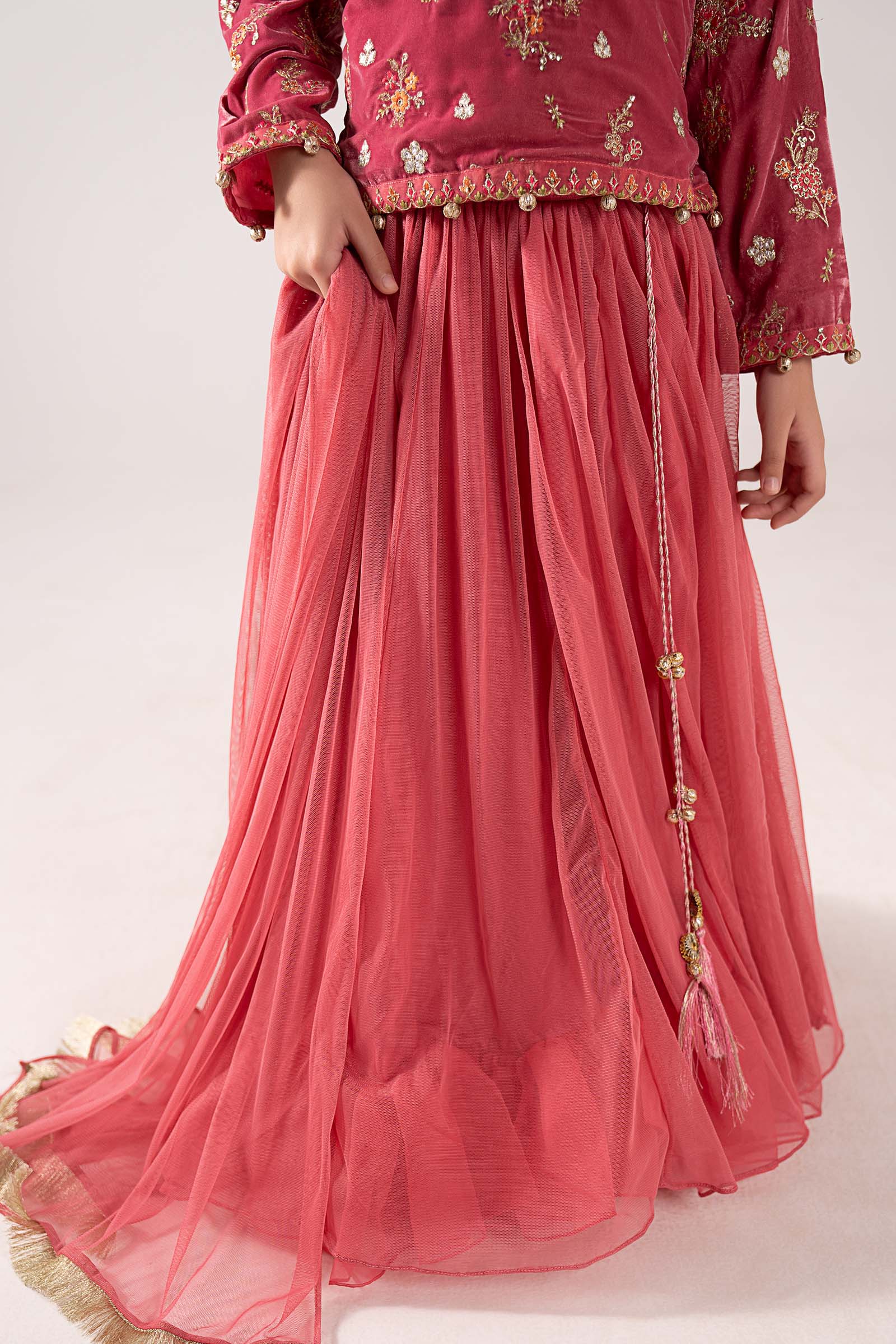 3 Piece Embroidered Velvet Suit