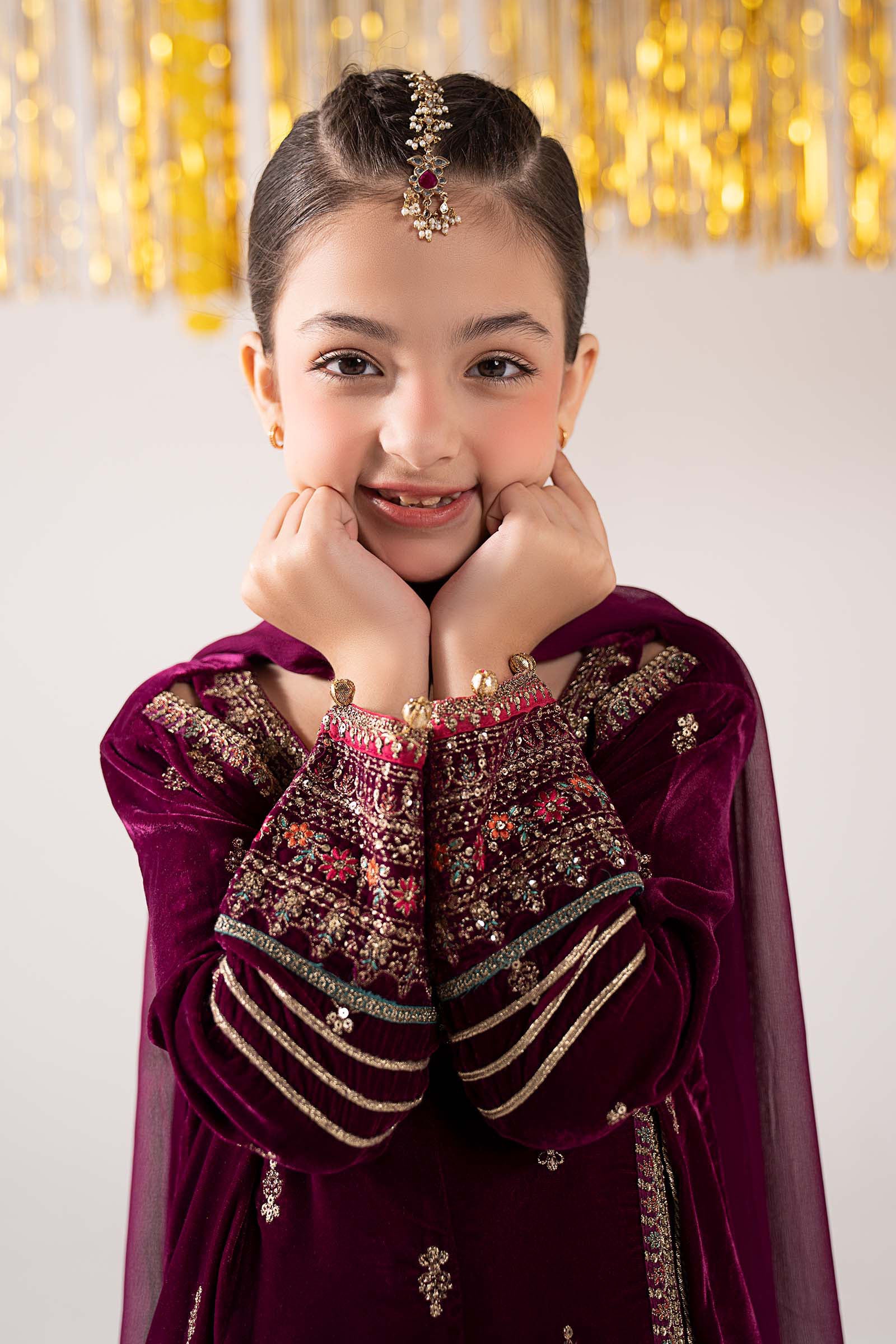 3 Piece Embroidered Velvet Suit
