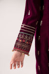 3 Piece Embroidered Velvet Suit