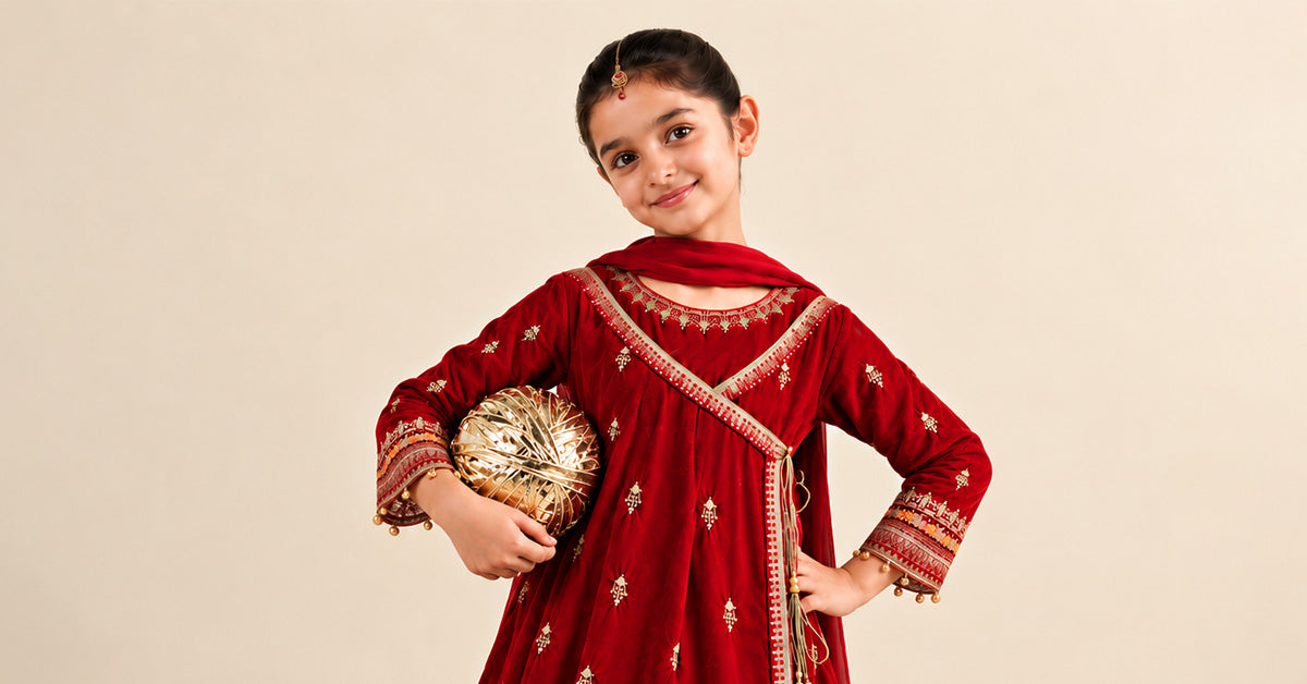 3 Piece Embroidered Velvet Suit