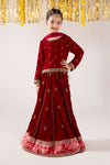 3 Piece Embroidered Velvet Suit