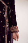 3 Piece Embroidered Velvet Suit