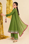 3 Piece Embroidered Satin Suit