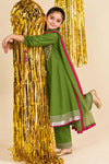 3 Piece Embroidered Satin Suit