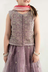 3 Piece Embroidered Poly Organza Suit