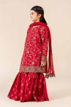 3 Piece Embroidered Raw Silk Suit