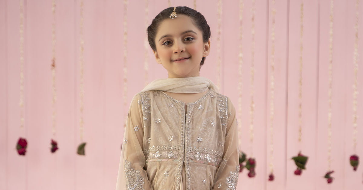 3 Piece Embroidered Net Suit