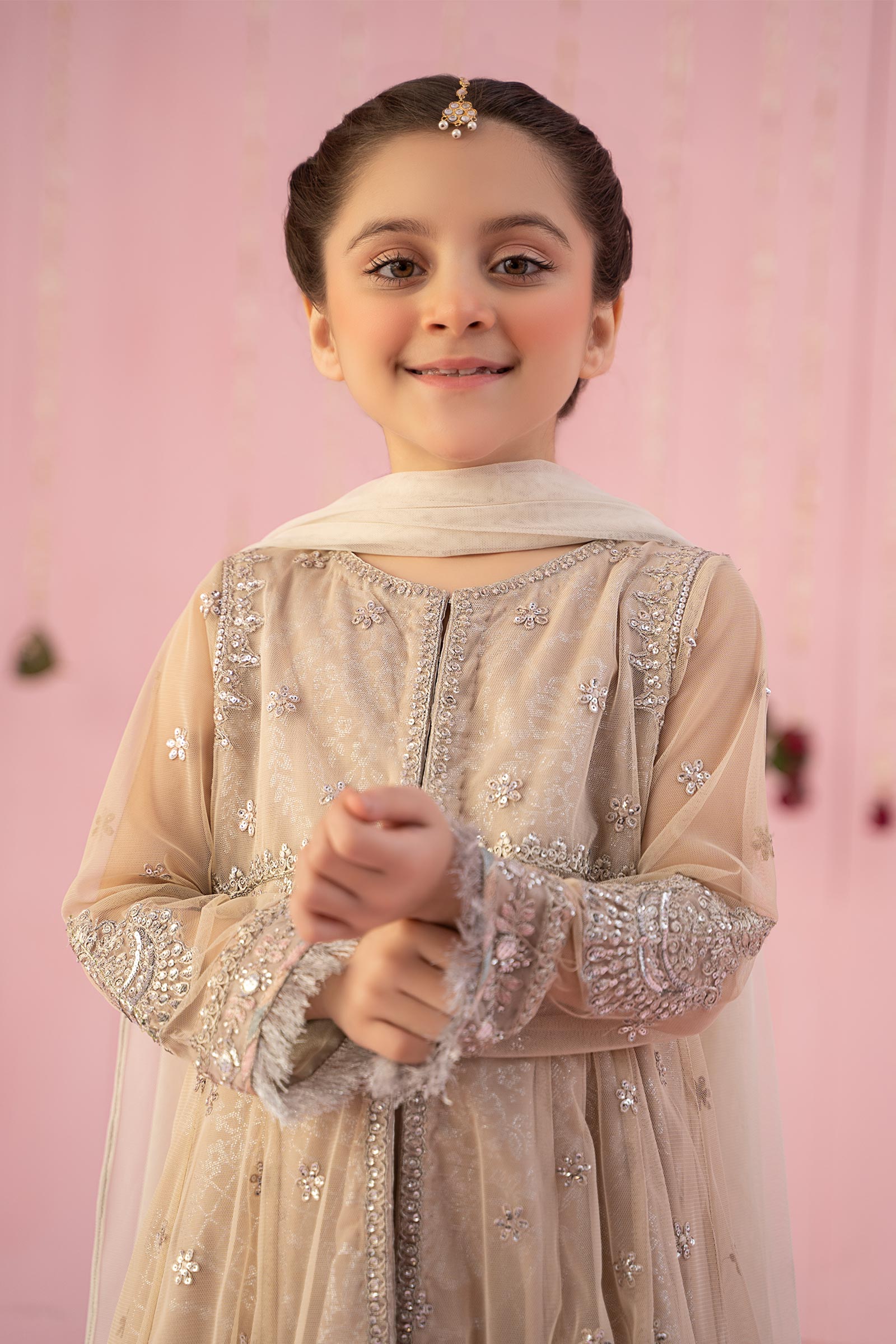 3 Piece Embroidered Net Suit
