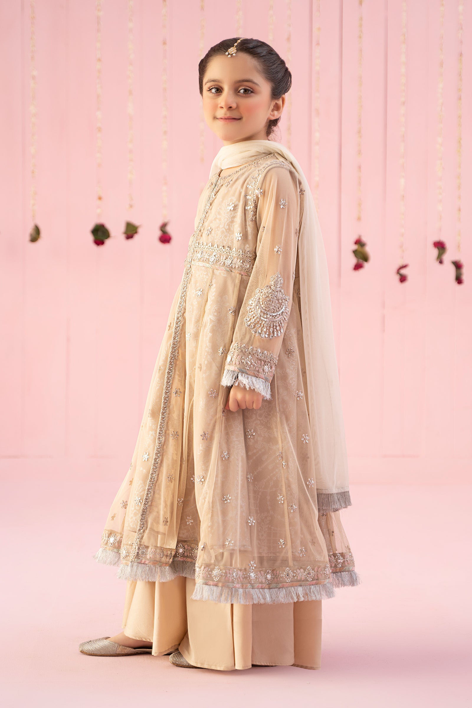 3 Piece Embroidered Net Suit